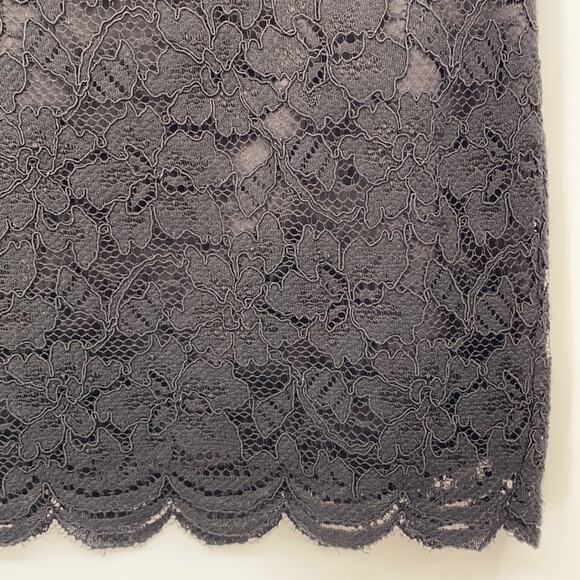 Diane Von Furstenberg Women's Black Lace Overlay Mini Skirt Size 4 - Picture 4 of 14